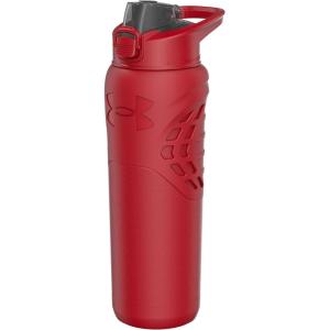 imageUnder Armour 24Oz Stainless Steel Water Bottle Insulated Carabiner Easy Carry Hook Leak Proof Kids ampamp Adults All Sports GymSolid Red