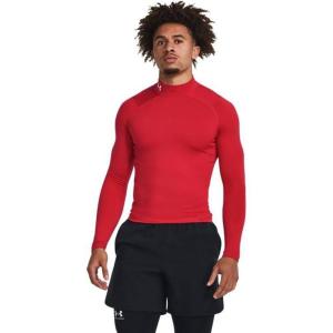 imageUnder Armour Mens ColdGear Compression MockRedWhite