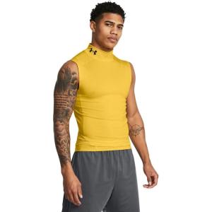 imageUnder Armour Mens HeatGear Armour Compression Mock Sleeveless790 Taxi   White