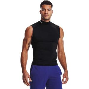 imageUnder Armour Mens HeatGear Armour Compression Mock SleevelessBlack 001White
