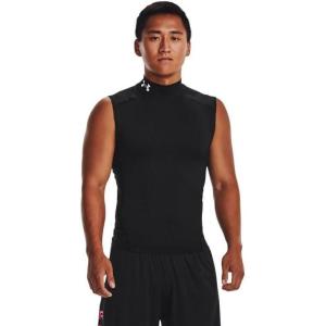 imageUnder Armour Mens HeatGear Armour Compression Mock SleevelessBlackWhite