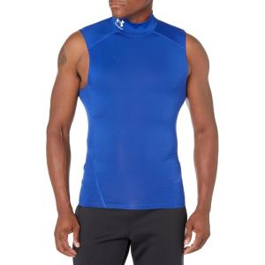 imageUnder Armour Mens HeatGear Armour Compression Mock SleevelessRoyal 400White