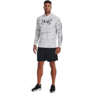 imageUnder Armour Mens Isochill Shore Break Camo Hoodie015 Halo Gray  White  Black