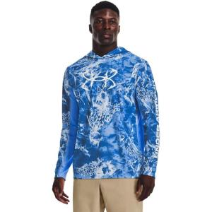 imageUnder Armour Mens Isochill Shore Break Camo Hoodie474 Victory Blue  Carolina Blue  White