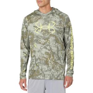 imageUnder Armour Mens Isochill Shore Break Camo Hoodie504 Grove Green  Colorado Sage  Lime Yellow