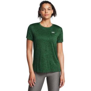 imageUnder Armour Womens Tech Twist Short Sleeve Crew301 Forest Green   White