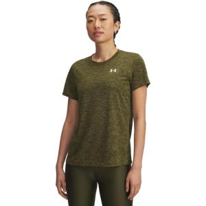 imageUnder Armour Womens Tech Twist Short Sleeve Crew308 Expedition Green   White