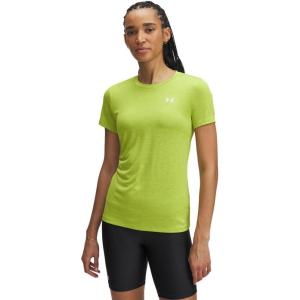 imageUnder Armour Womens Tech Twist Short Sleeve Crew326 Green Vibe   White