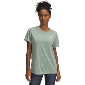 imageUnder Armour Womens Tech Twist Short Sleeve Crew348 Silica Green   White