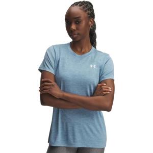 imageUnder Armour Womens Tech Twist Short Sleeve Crew418 Blue Smoke   White