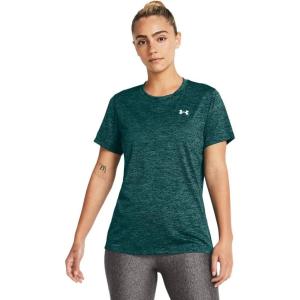 imageUnder Armour Womens Tech Twist Short Sleeve Crew449 Hydro Teal  Coastal Teal  White