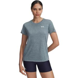 imageUnder Armour Womens Tech Twist Short Sleeve Crew587 Jasper Blue   White
