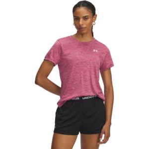 imageUnder Armour Womens Tech Twist Short Sleeve Crew659 Fuchsia Dusk   White