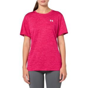 imageUnder Armour Womens Tech Twist Short Sleeve Crew681 Shaded Fuchsia   White