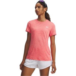 imageUnder Armour Womens Tech Twist Short Sleeve Crew691 Venom Red   White