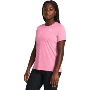 imageUnder Armour Womens Tech Twist Short Sleeve Crew697 Sunset Pink   White