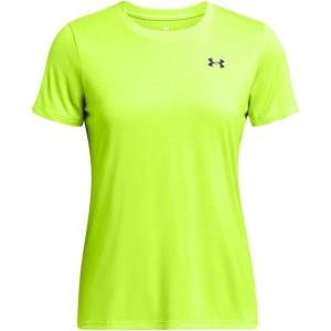 imageUnder Armour Womens Tech Twist Short Sleeve Crew731 Highvis Yellow  White  Black