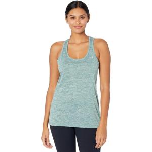 imageUnder Armour Womens Tech VNeck Twist ShortSleeve TShirtSaxon Green 386Metallic Silver