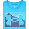 imageUnder Armour Boys Short Sleeve Shirt Crewneck Lightweight and Breathable OutdoorEther Blue Land Scan Logo