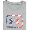 imageUnder Armour Boys Short Sleeve Shirt Crewneck Lightweight and Breathable OutdoorPitch Gray  Freedom Fish Tee