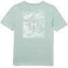 imageUnder Armour Boys Short Sleeve Shirt Crewneck Lightweight and Breathable OutdoorSilica Green Compass