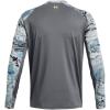 imageUnder Armour Mens Isochill Shorebreak Camo Long Sleeve012 Pitch Gray  Pitch Gray  Lime Surge