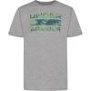 imageUnder Armour Boys Short Sleeve Shirt Crewneck Lightweight and Breathable OutdoorGrey
