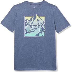 imageUnder Armour Boys Short Sleeve Shirt Crewneck Lightweight and Breathable OutdoorDownpour Gray Ua Summit