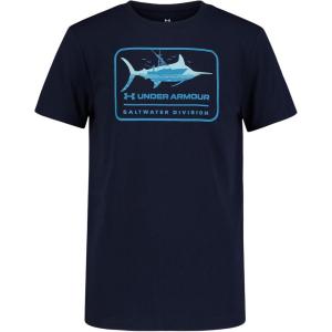 imageUnder Armour Boys Short Sleeve Shirt Crewneck Lightweight and Breathable OutdoorMidnight Navy Marlin Tee