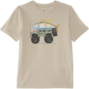 imageUnder Armour Boys Short Sleeve Shirt Crewneck Lightweight and Breathable OutdoorSandstorm Tuna Truck