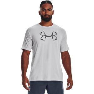 imageUnder Armour Mens Fish Hook Logo Tee016 Halo Gray  Pitch Gray  Pitch Gray