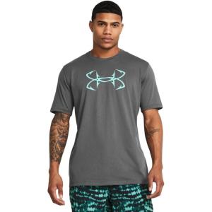 imageUnder Armour Mens Fish Hook Logo Tee025 Castlerock   Radial Turquoise