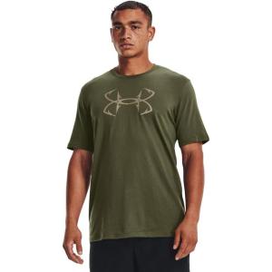 imageUnder Armour Mens Fish Hook Logo Tee390 Marine Od Green   Khaki Gray