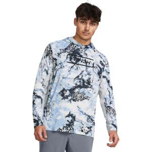 imageUnder Armour Mens Isochill Shore Break Camo Hoodie475 Carolina Blue  Halo Gray  Black