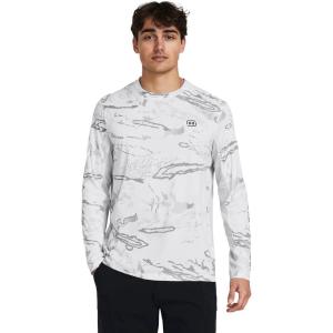 imageUnder Armour Mens Isochill Shorebreak Camo Long Sleeve100 White  Halo Gray  Black