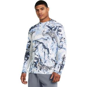 imageUnder Armour Mens Isochill Shorebreak Camo Long Sleeve475 Carolina Blue  Halo Gray  Black