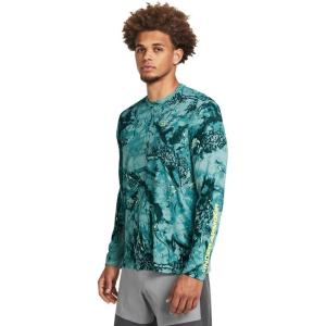 imageUnder Armour Mens Isochill Shorebreak Camo Long Sleeve482 Radial Turquoise  Radial Turquoise  Sonic Yellow