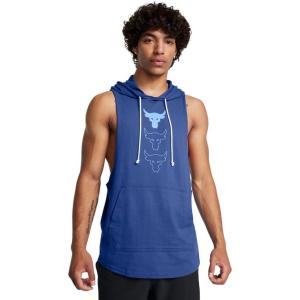 imageUnder Armour Mens Project Rock Payoff Sleeveless Hoodie432 Tech Blue   Silt