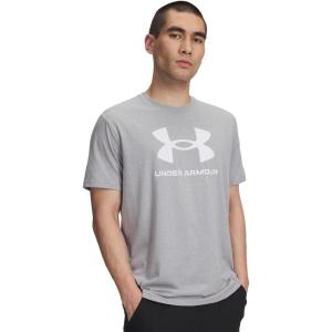 imageUnder Armour Mens Sportstyle Logo Short Sleeve T Shirt037 Steel Light Heather   White