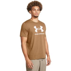 imageUnder Armour Mens Sportstyle Logo Short Sleeve T Shirt202 Nubuck Tan   White