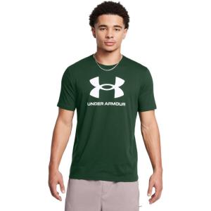 imageUnder Armour Mens Sportstyle Logo Short Sleeve T Shirt301 Forest Green   White
