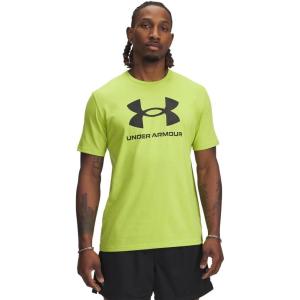 imageUnder Armour Mens Sportstyle Logo Short Sleeve T Shirt326 Green Vibe   Black