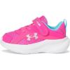 imageUnder Armour BabyGirls Infant Assert 11 Alternate Closure Sneaker694 Pink RaveFresco BlueIridescent