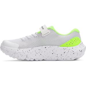 imageUnder Armour UnisexChild Pre School Surge 4 Alternate Closure Running Shoe103 WhiteHyper GreenBlack