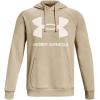 imageUnder Armour Mens Rival Fleece Big Logo Hoodie290 Khaki Base   Onyx White