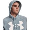 imageUnder Armour Mens Rival Fleece Big Logo Hoodie465 Harbor Blue   Onyx White