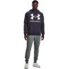 imageUnder Armour Mens Rival Fleece Big Logo Hoodie558 Tempered Steel   Onyx White