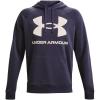 imageUnder Armour Mens Rival Fleece Big Logo Hoodie558 Tempered Steel   Onyx White