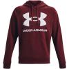 imageUnder Armour Mens Rival Fleece Big Logo Hoodie690 Chestnut Red   Onyx White