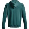 imageUnder Armour Mens Rival Fleece Big Logo Hoodie722 Coastal Teal   Onyx White